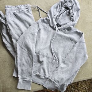 J. Crew Gray Hoodie Sweatshirt and Pants set